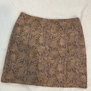 Snake Skin Mini Skirt